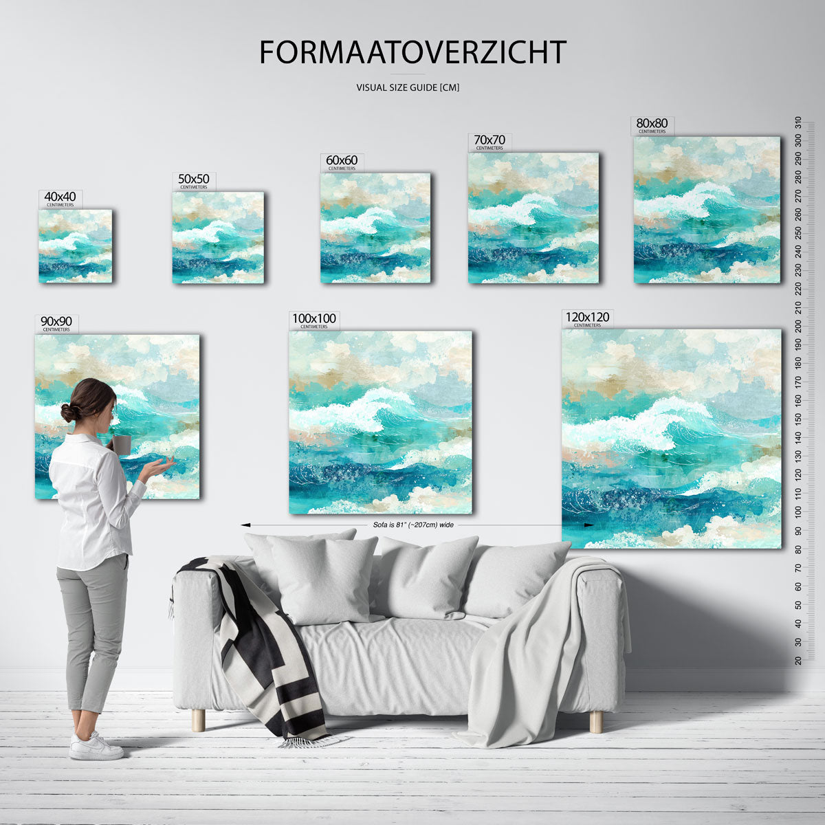 Golven en schuim Poster