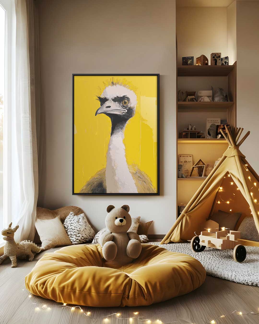 Struisvogels Blik Kunstwerk