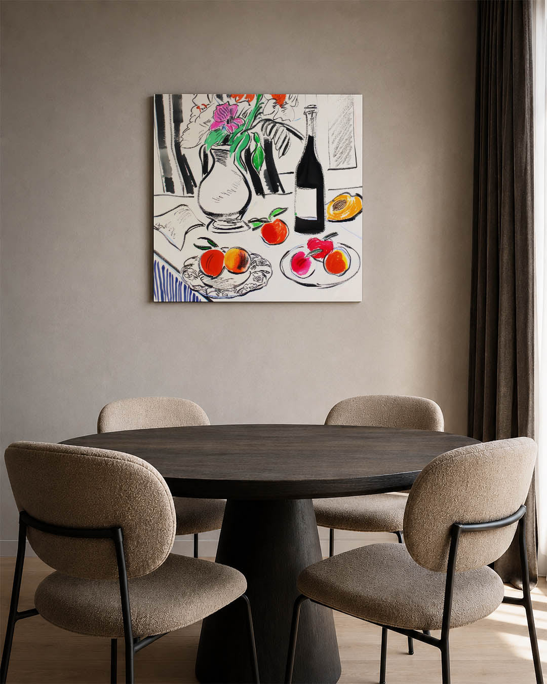 Vrolijke tafelsetting Kunstwerk