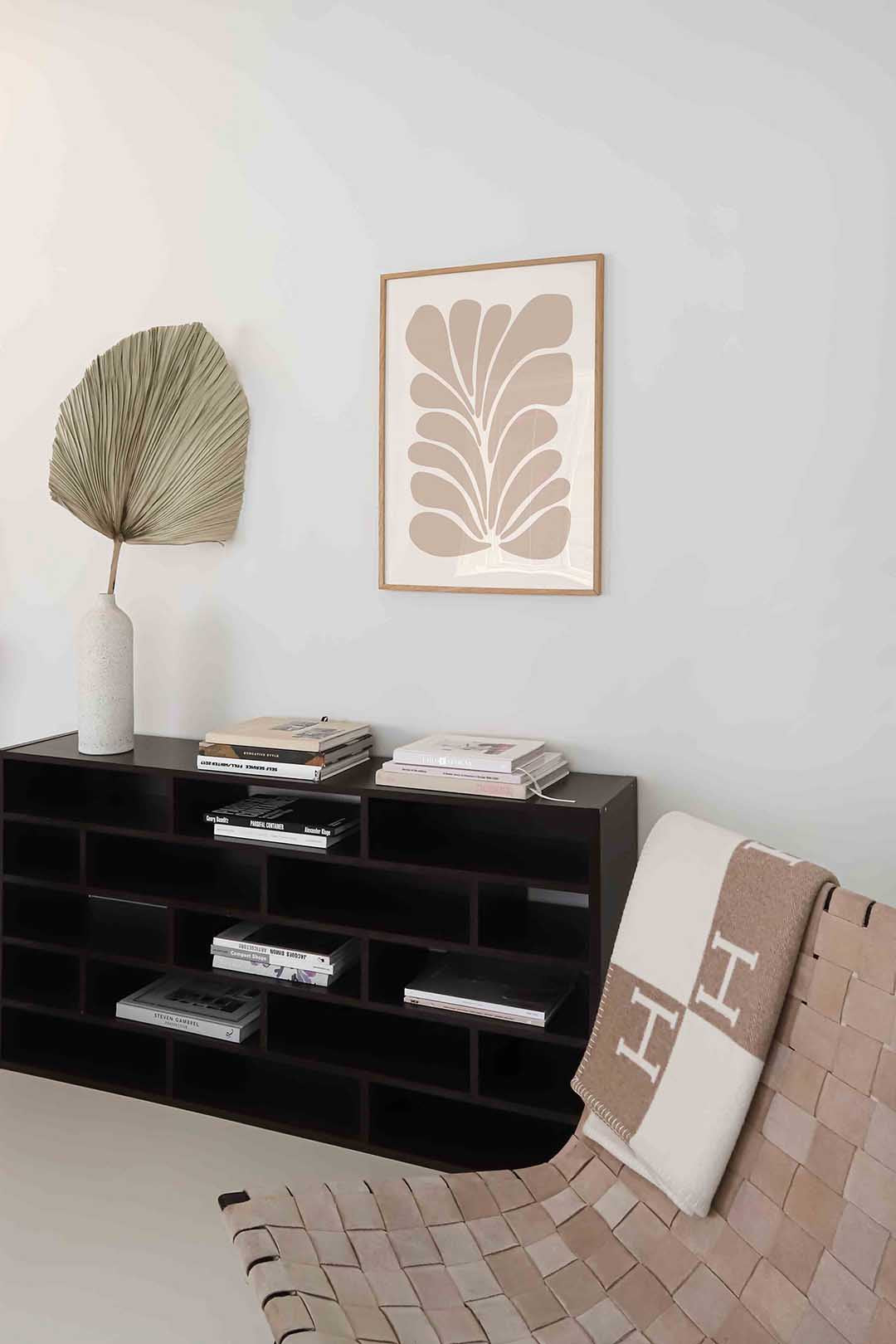 Abstracte beige vormen Poster