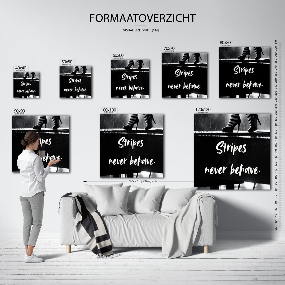 Strepen en hakken Poster