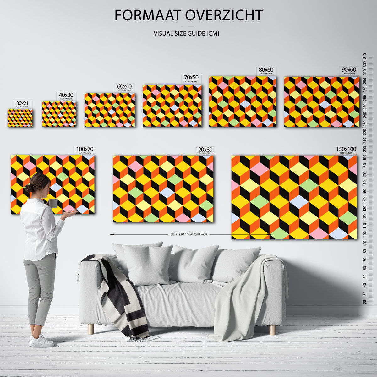 Vormritme en kleur Poster