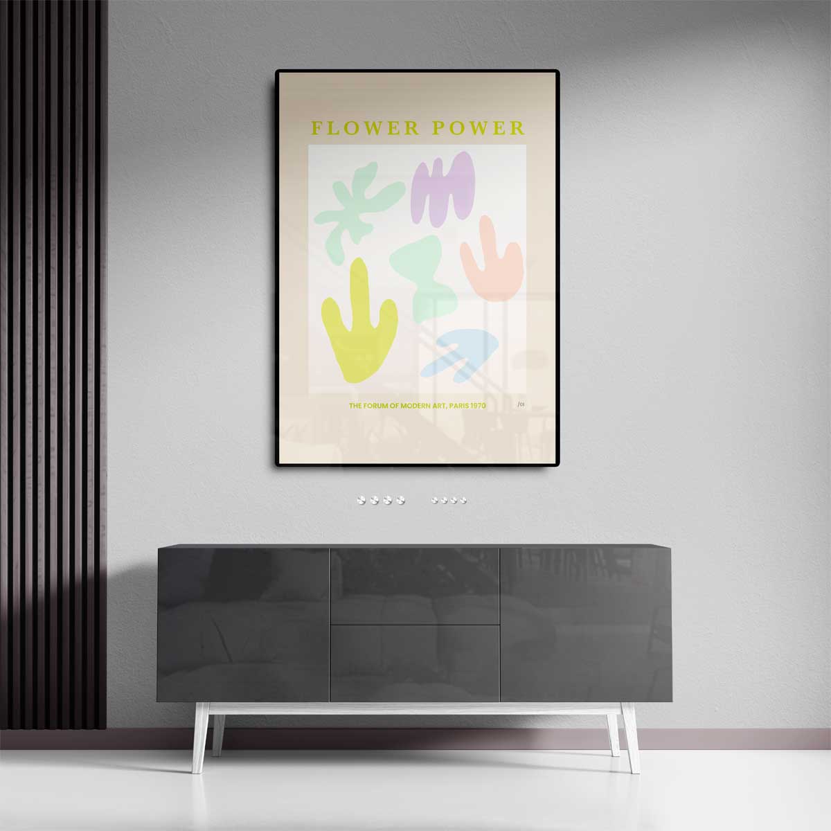 Flower Power Abstracte Kunstposter