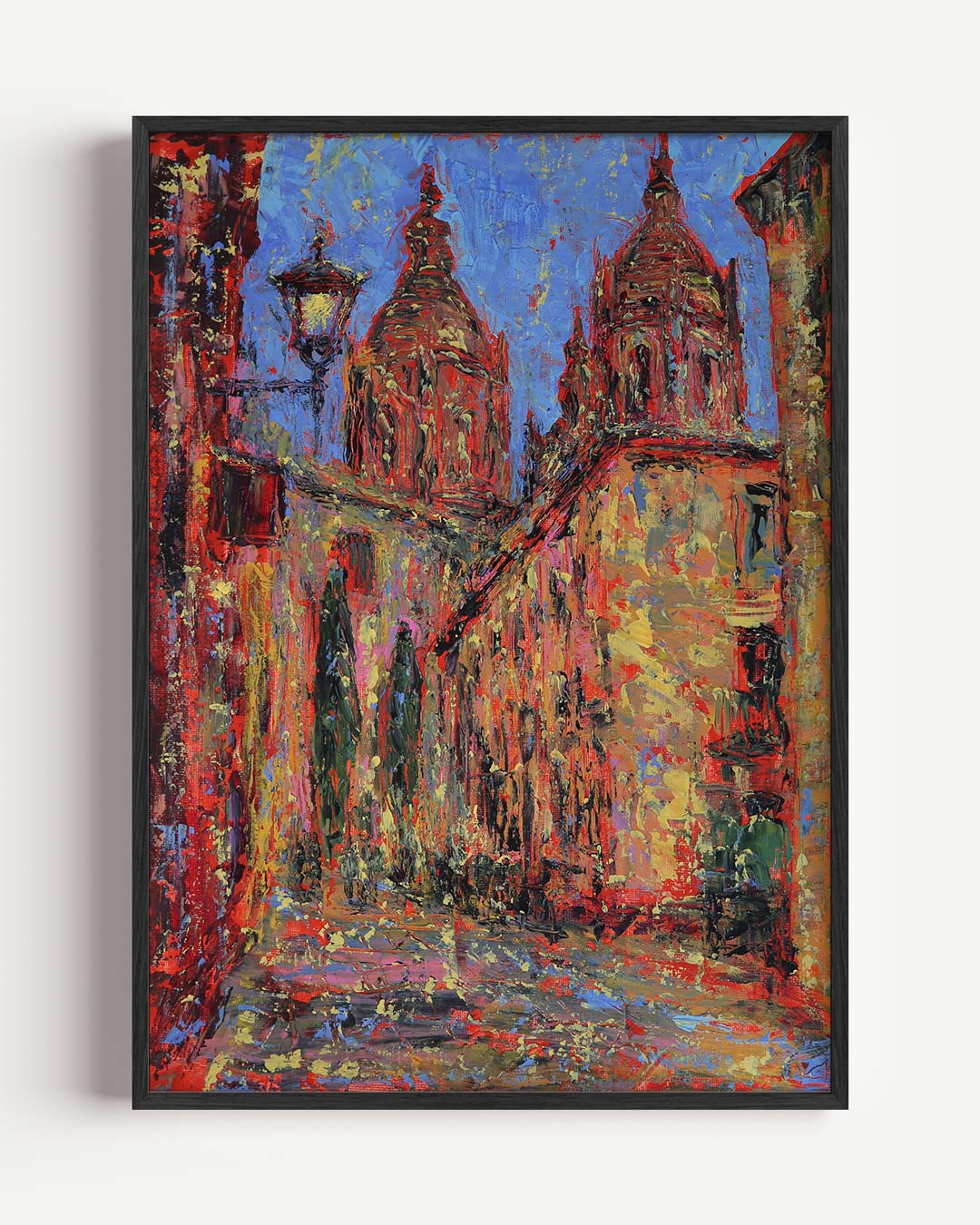 Straatbeeld Kathedraal Poster-WallArtistic