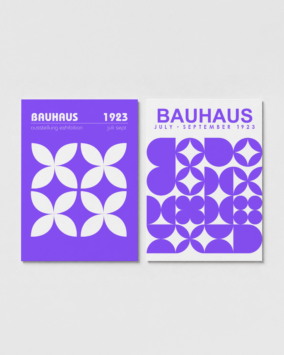 Vormenspel in paars Posterset