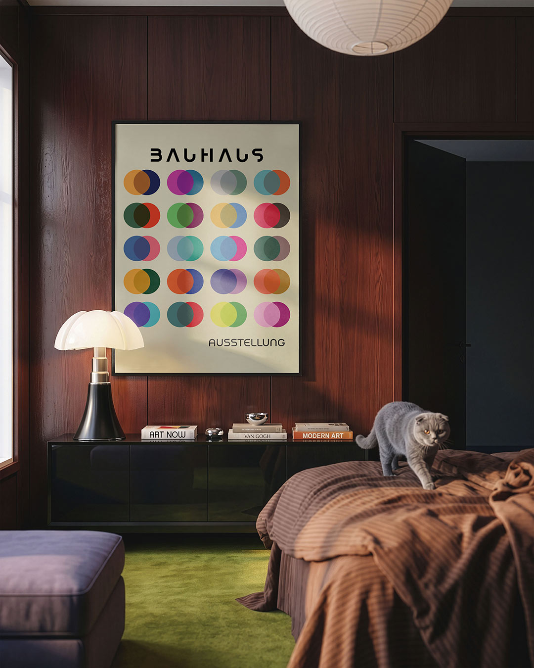 Cirkelpatroon en kleur Poster