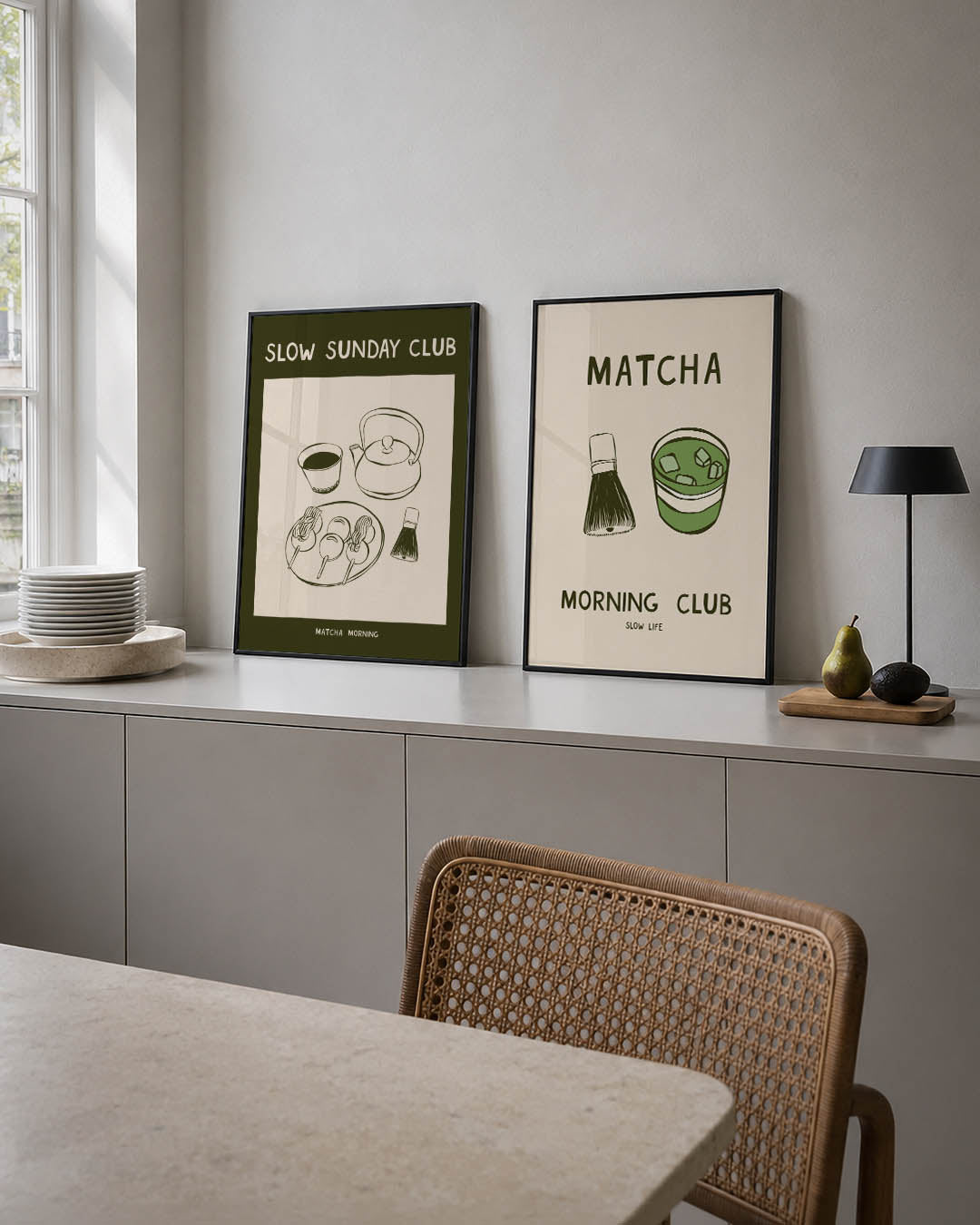 Rustige zondag illustratie Posterset