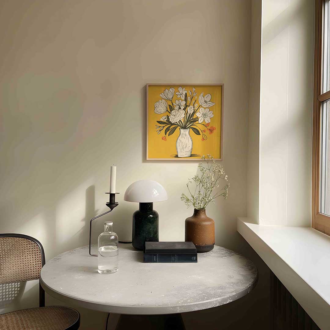 Bloemen in vaas Poster