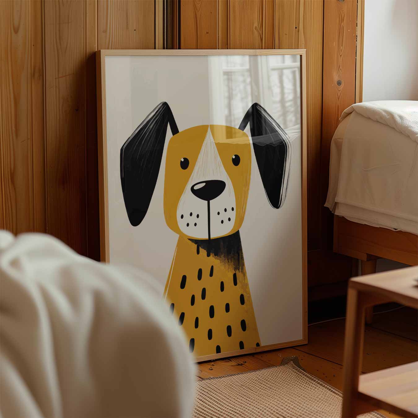 Schattige Hond Illustratie Poster-WallArtistic