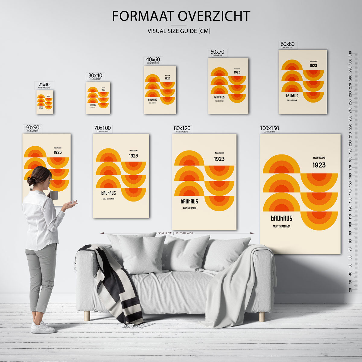 Halfronde kleurvlakken Poster