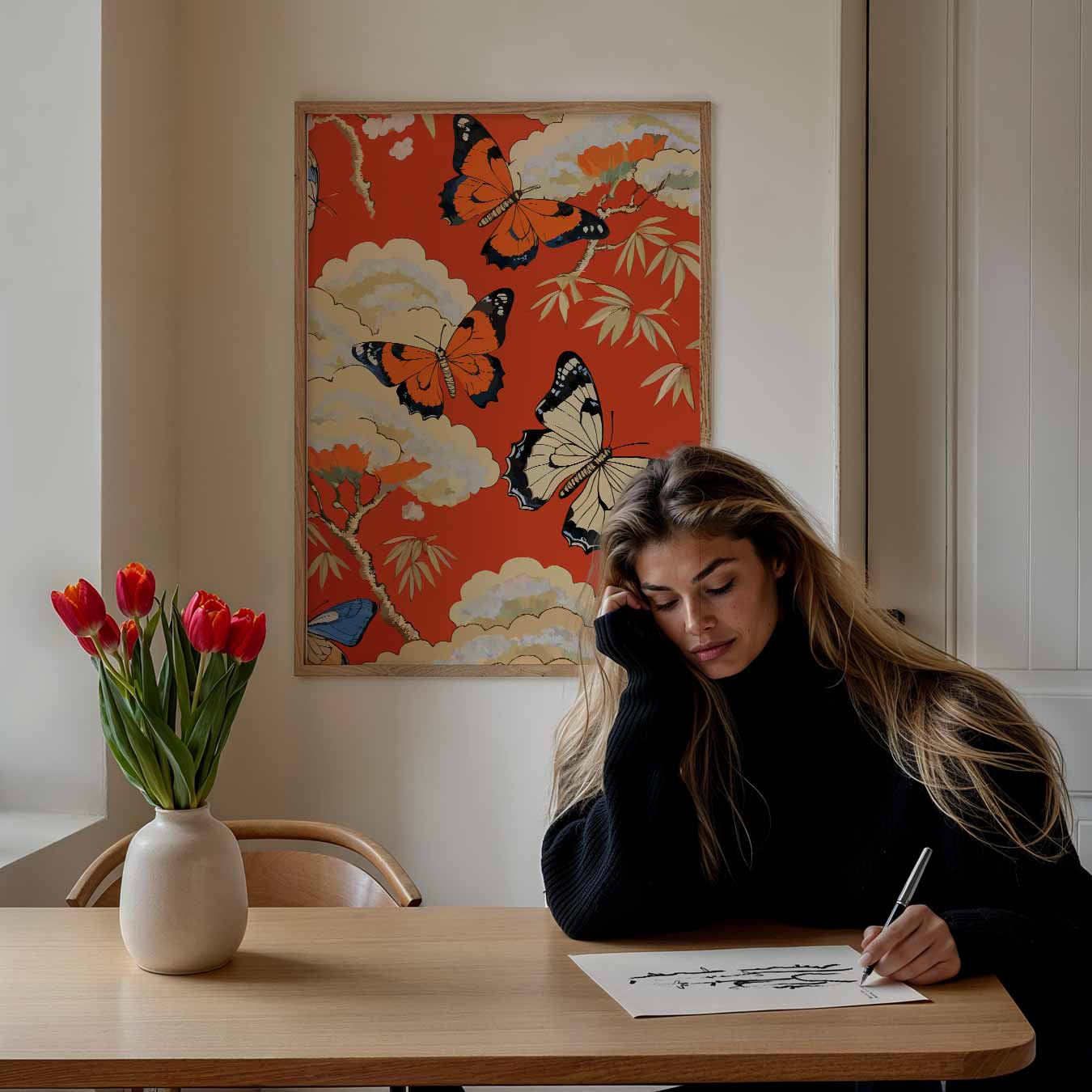 Vlinders in de Lucht Poster-WallArtistic