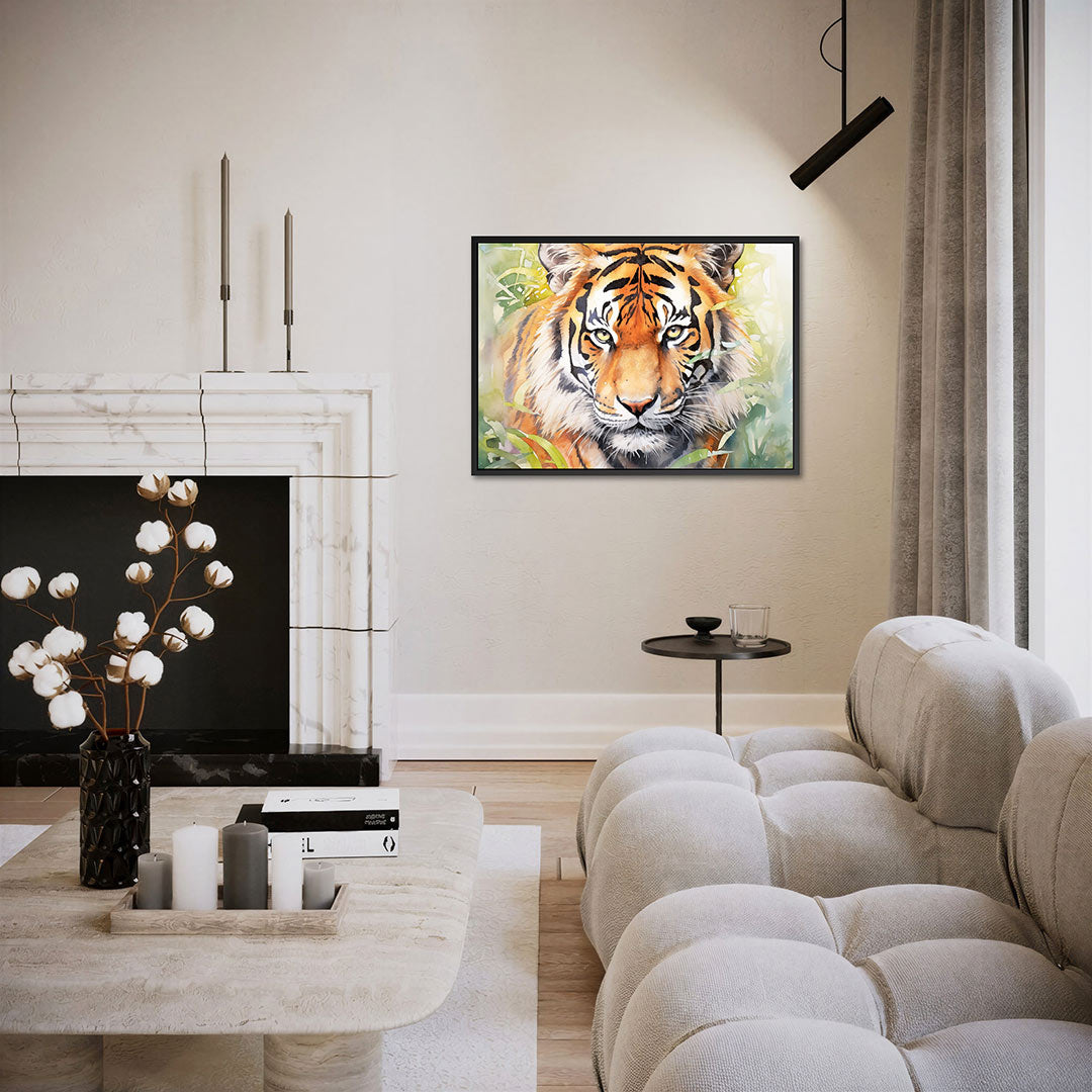 Tijger portret Kunstwerk