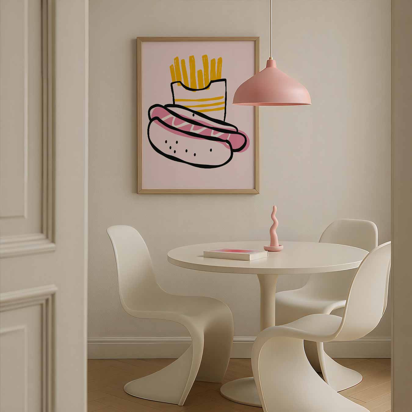 Speelse Fastfood Poster-WallArtistic