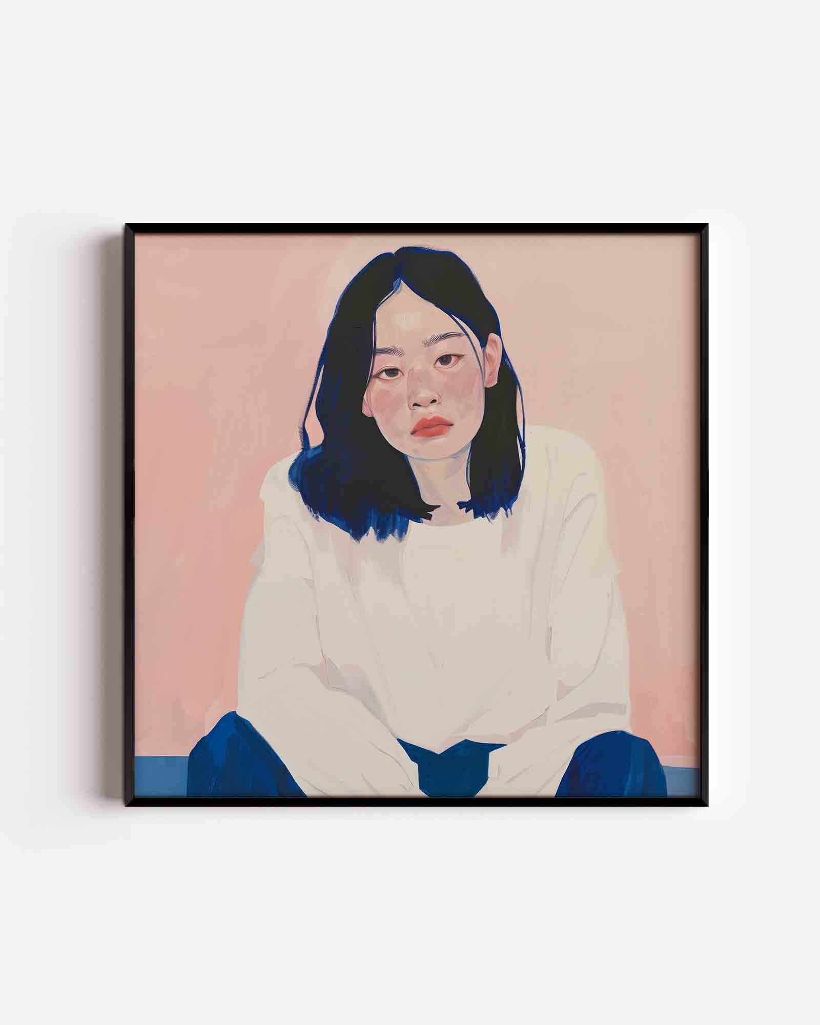 Vrouw met donkere haren Poster