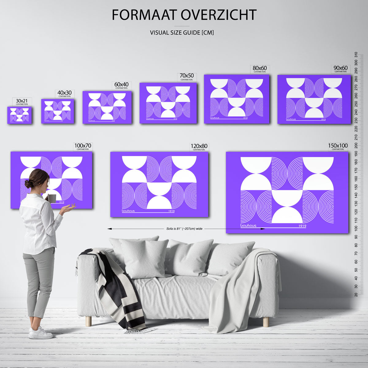 Cirkelvormen en lijnen Poster
