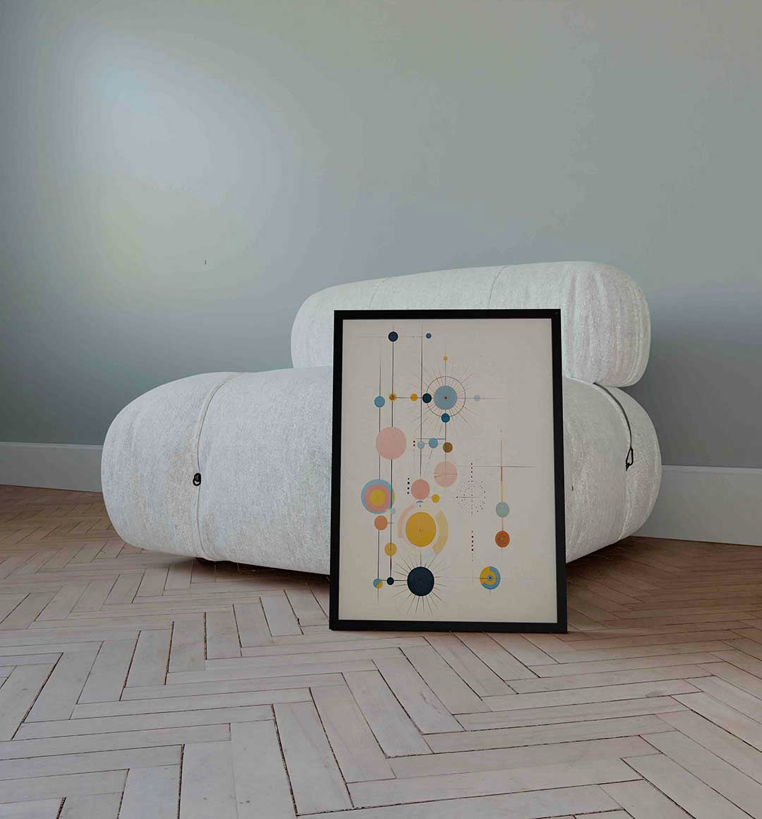 Abstracte cirkels en lijnen Poster