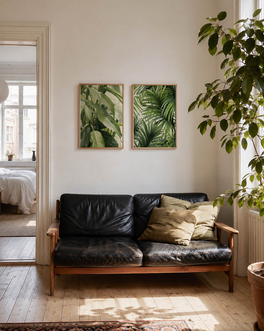 Groene bladeren harmonie Posterset