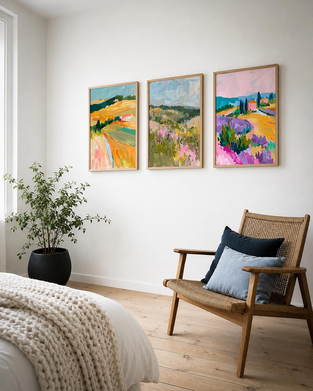 Kleurrijke landschapssferen Posterset