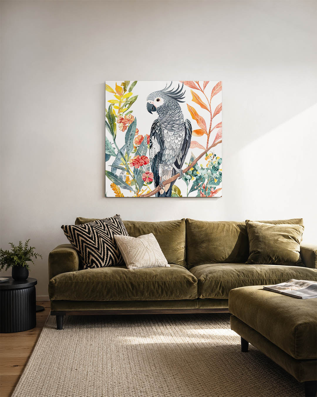 Vrolijke papegaai Kunstwerk