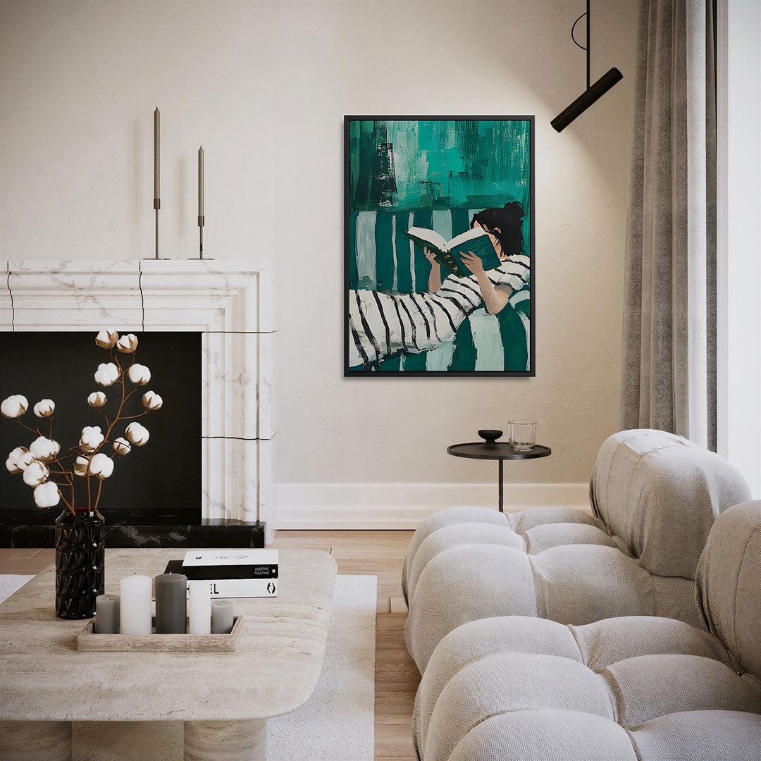 Lezende vrouw Kunstwerk