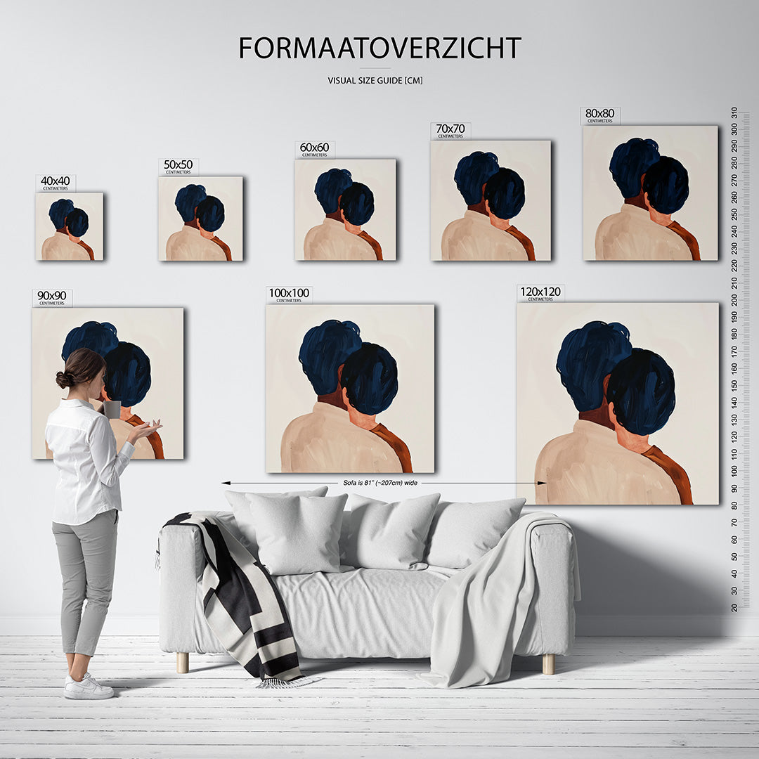 Intieme omhelzing Kunstwerk