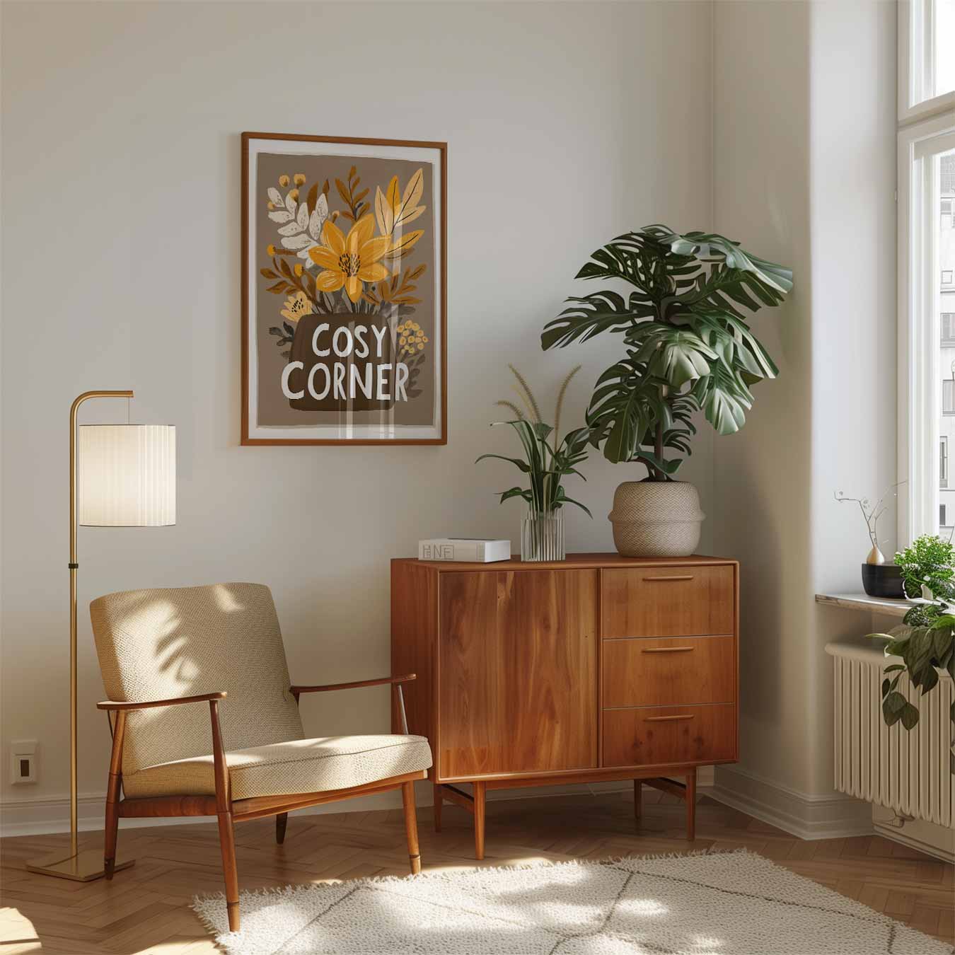 Cosy Corner Bloemenposter-WallArtistic