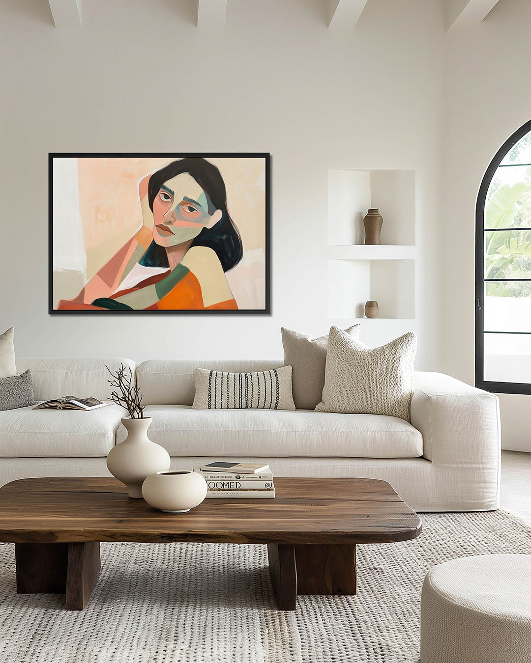 Geometrisch portret Kunstwerk