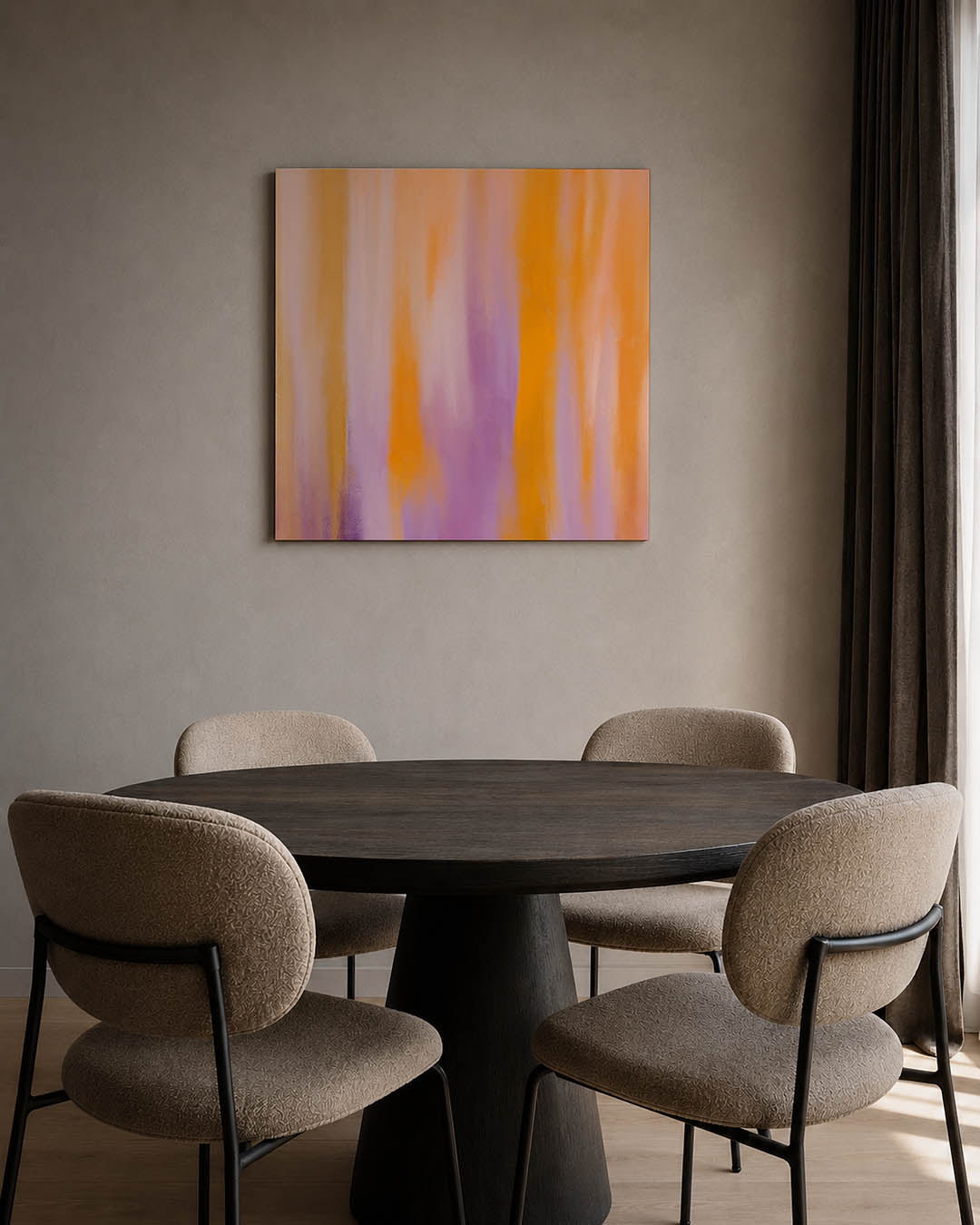 Kleurrijke verticale strepen Kunstwerk