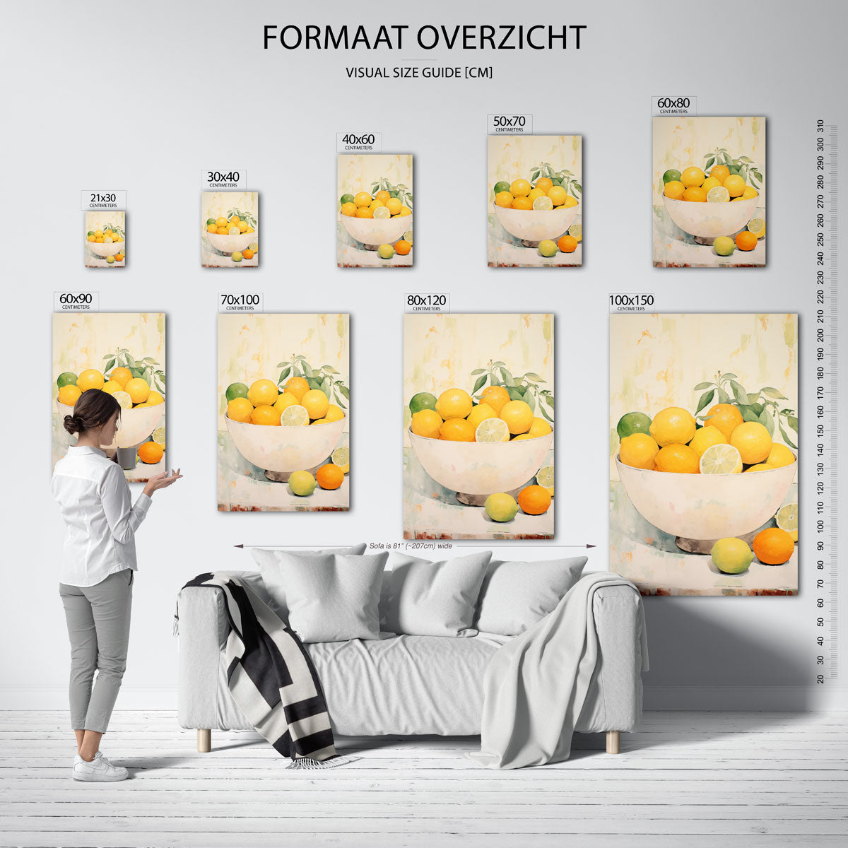 Citrusvruchten in schaal Poster