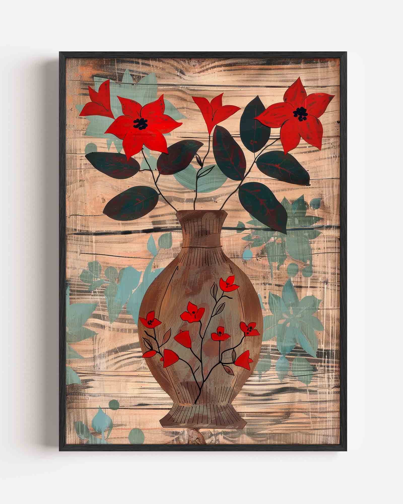 Bloemen in vaas Poster