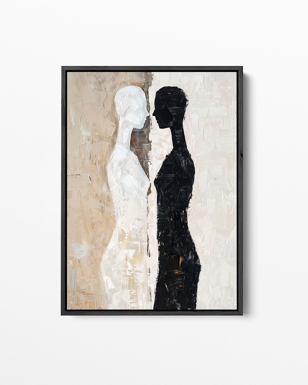 Tegenovergestelde silhouetten Kunstwerk