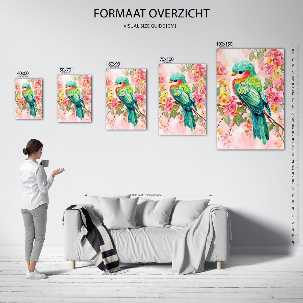 Vrolijke vogel Kunstwerk