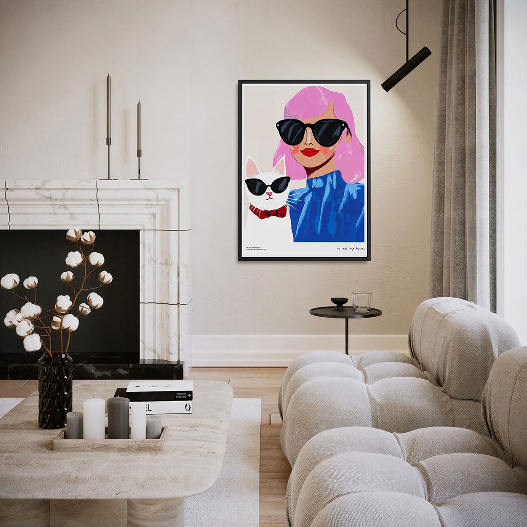 Vrolijke portret illustratie Kunstwerk