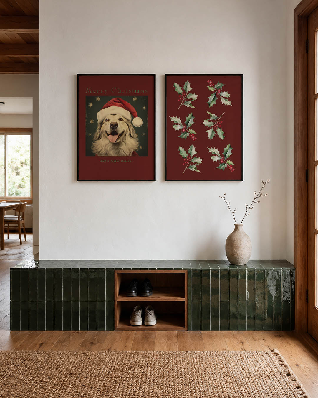 Vrolijke kerstgroet Posterset