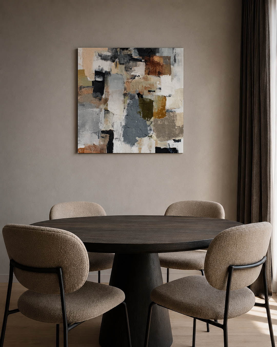 Dynamische kleurencompositie Kunstwerk