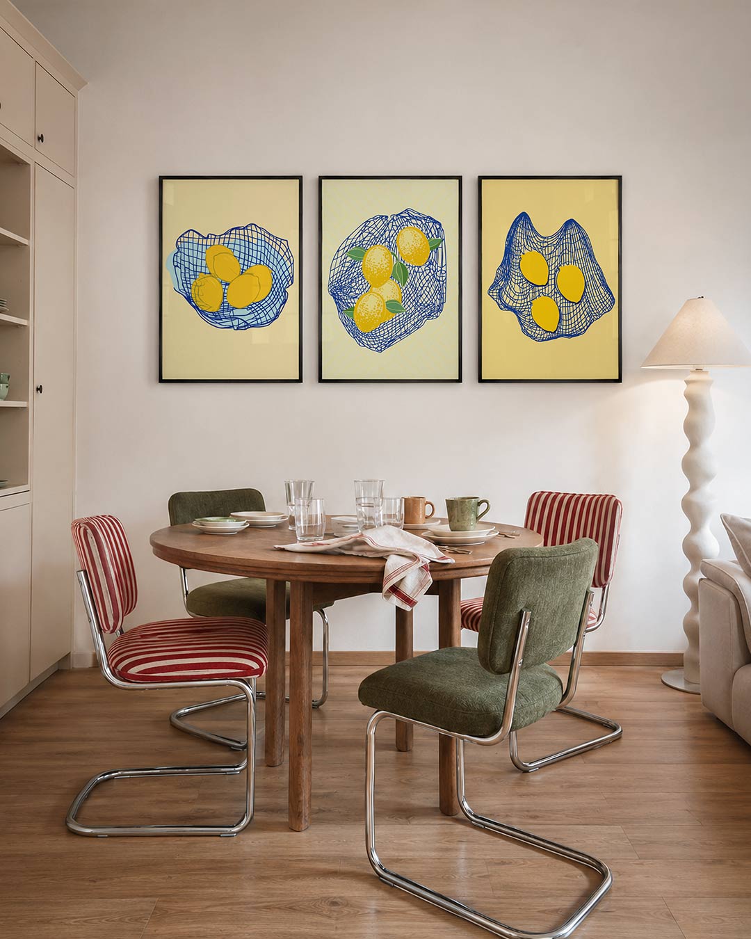 Citroenen in raster Posterset