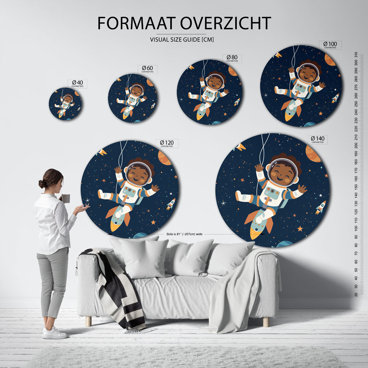 Kind in ruimte Muurcirkel