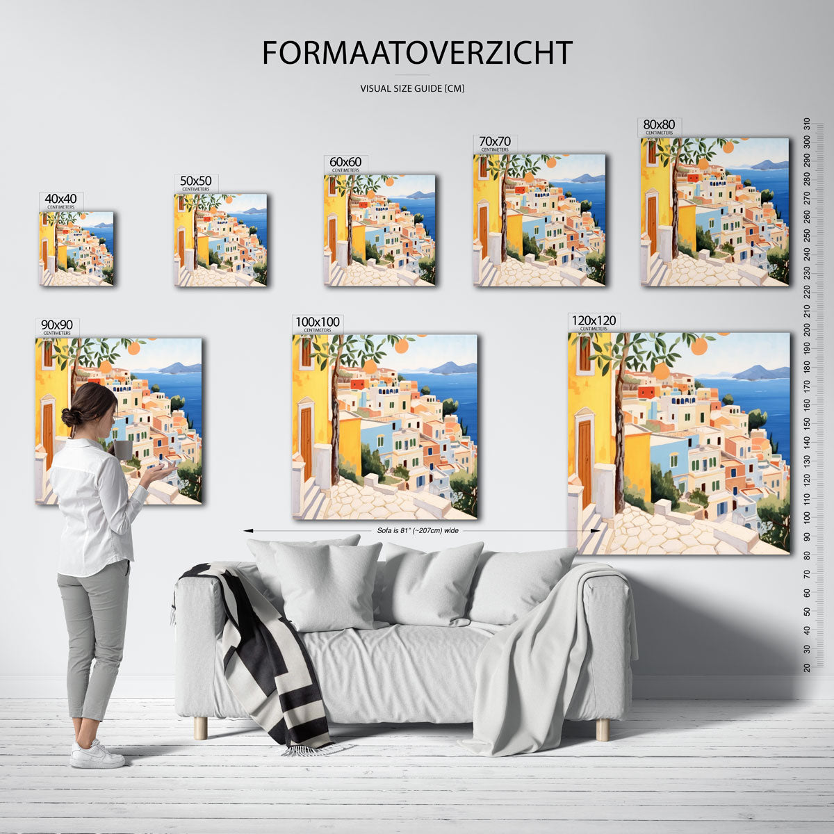 Mediterrane huizen Poster