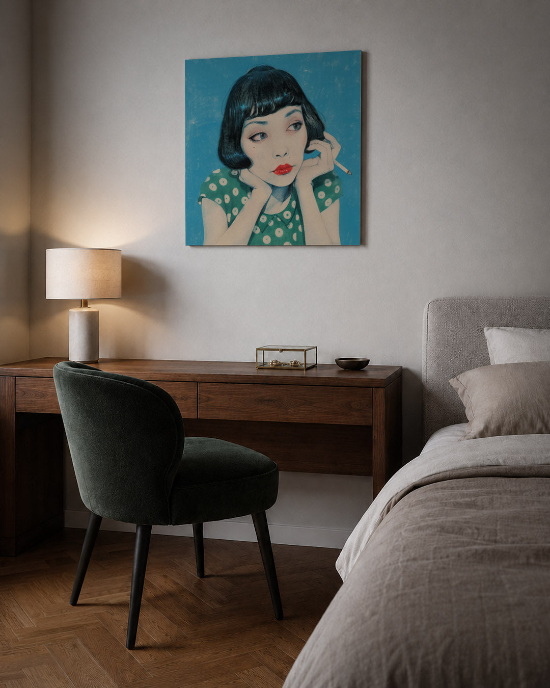 Dromerige blik Kunstwerk