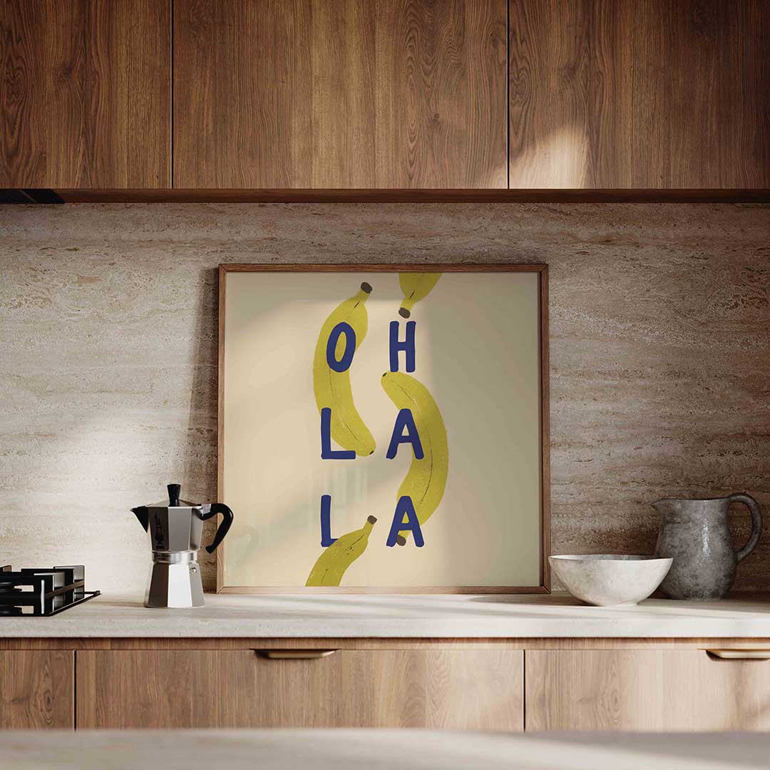 Bananen en letters Poster