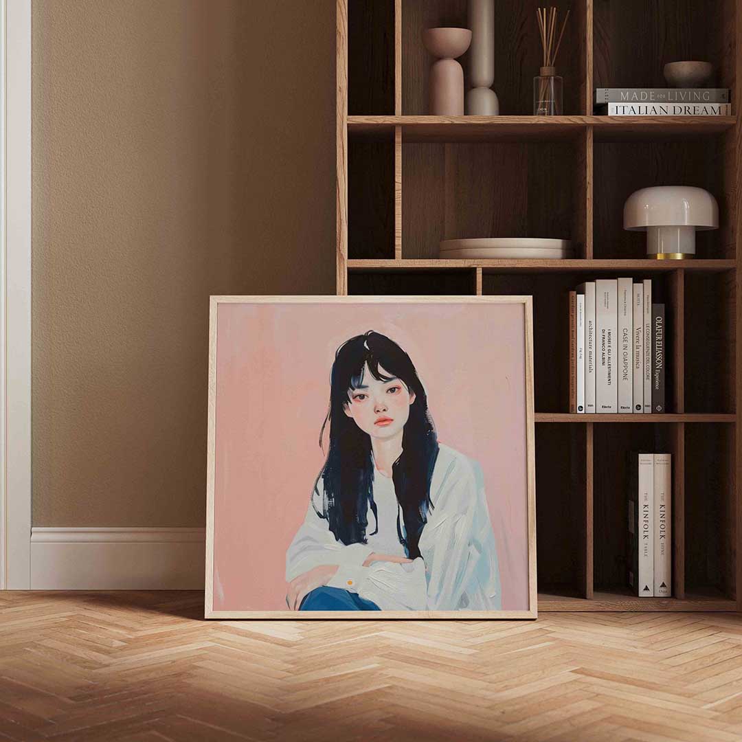 Vrouw met donkere haren Poster