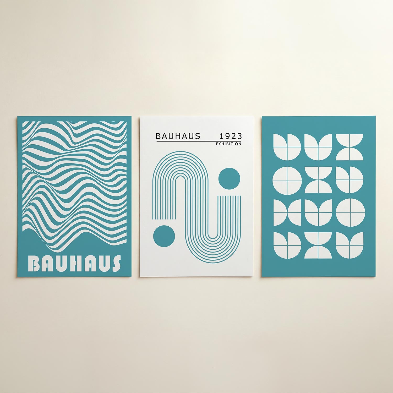Golvend lijnenspel Posterset