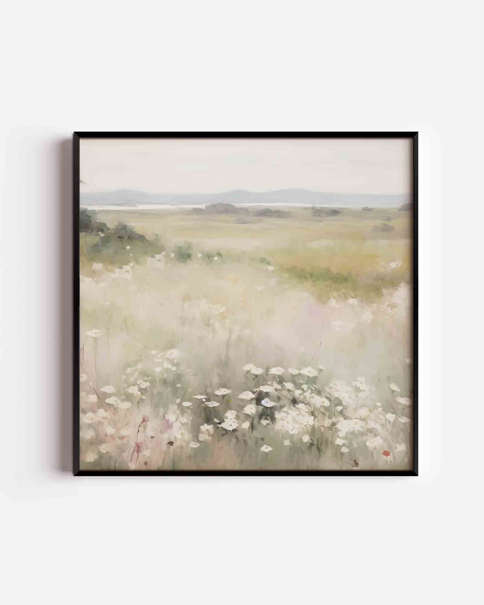 Bloemenveld landschap Poster