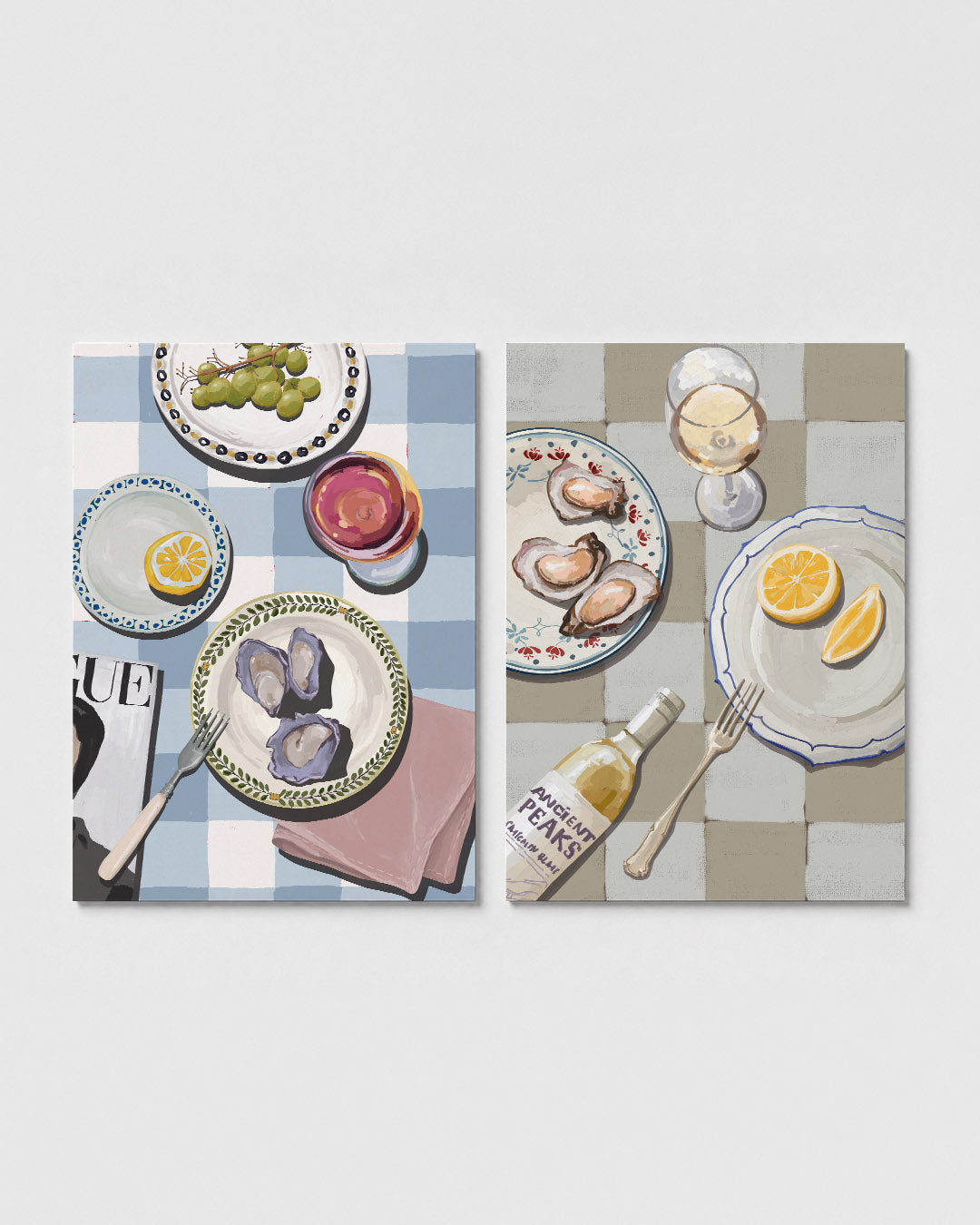 Tafelkleed en gerechten Posterset