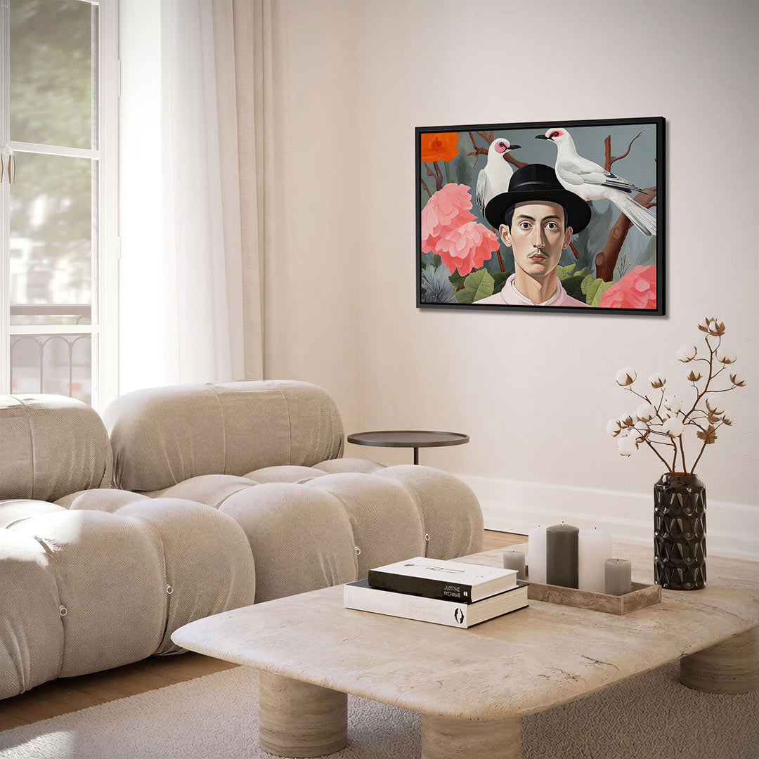 Dromerige portretcompositie Kunstwerk