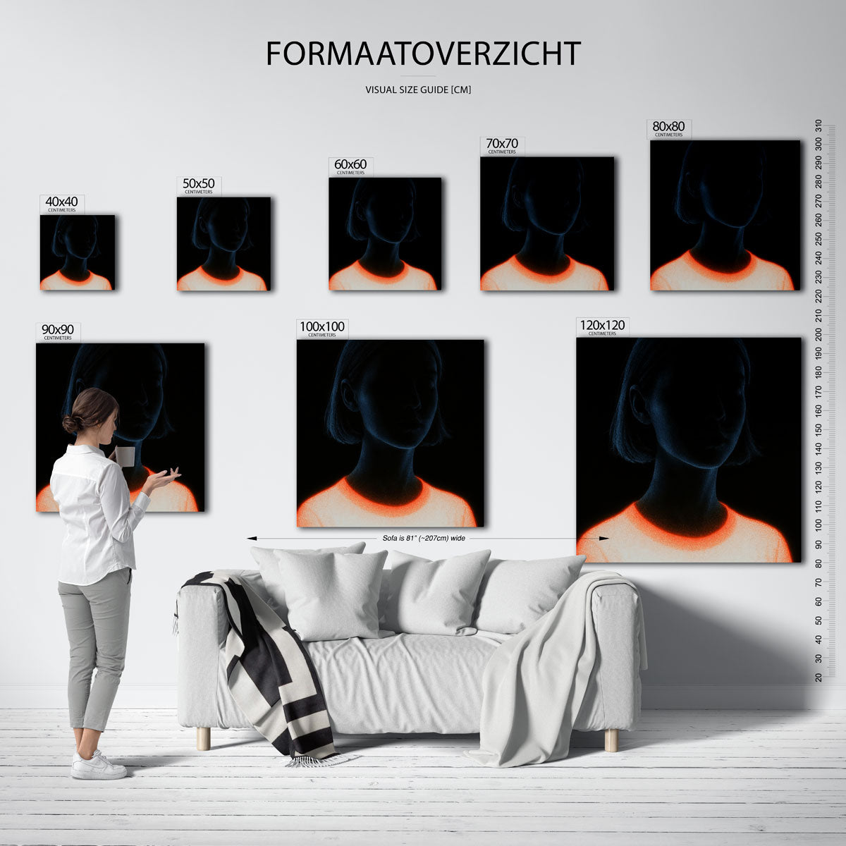 Silhouet met gloed Poster