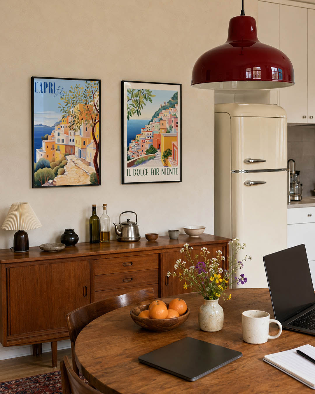 Zonnige kustlijn Posterset