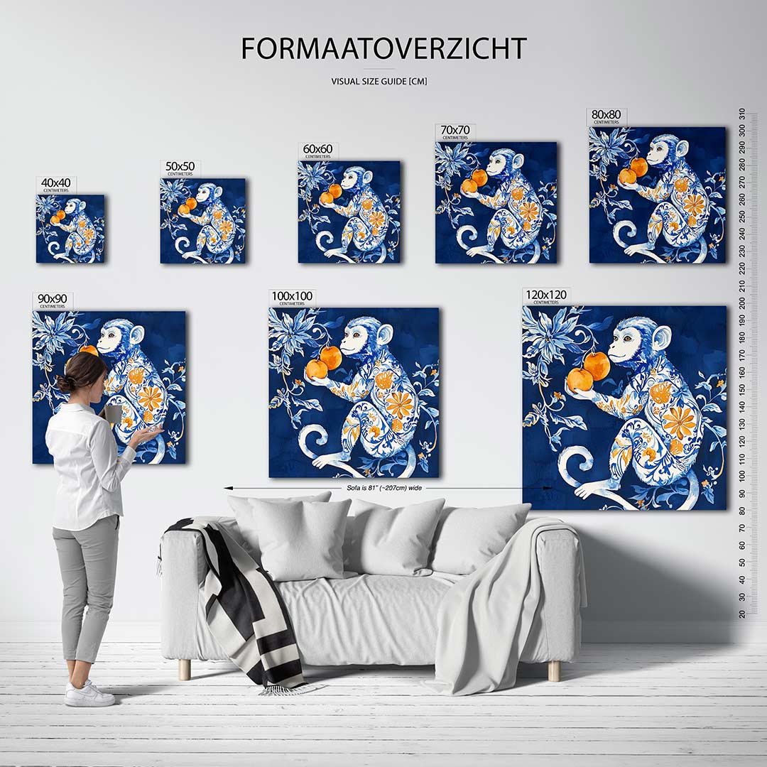 Fantasierijke aap Kunstwerk