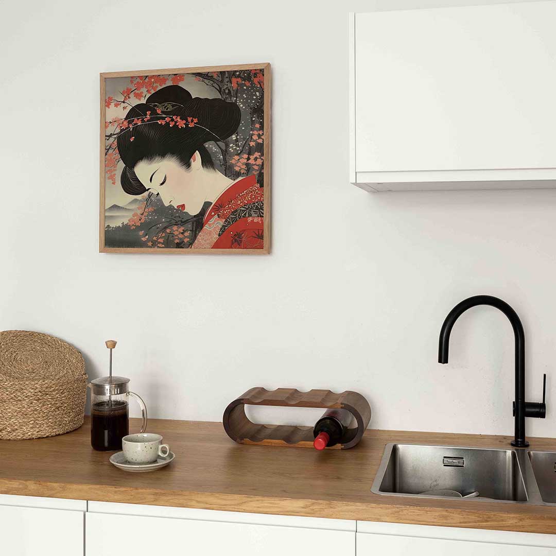Vrouw met bloemen Poster