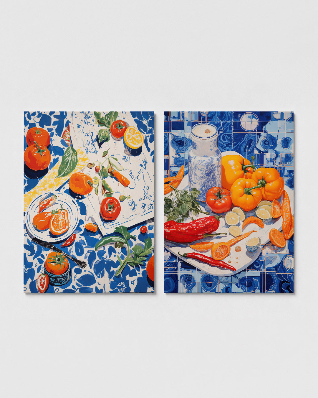 Kleurrijke tafelscène Posterset